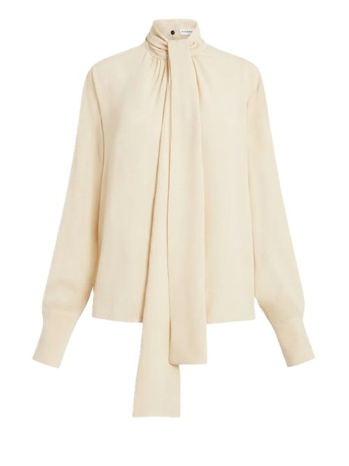 blusa - acetato seta panna P.a.r.o.s.h. | D313396ARNIA002 PANNA